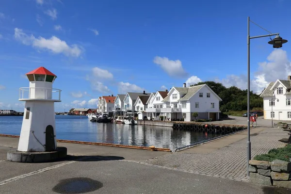 Norwegen Karmoy Insel Sommer Hafenstadt Akrehamn — Stockfoto