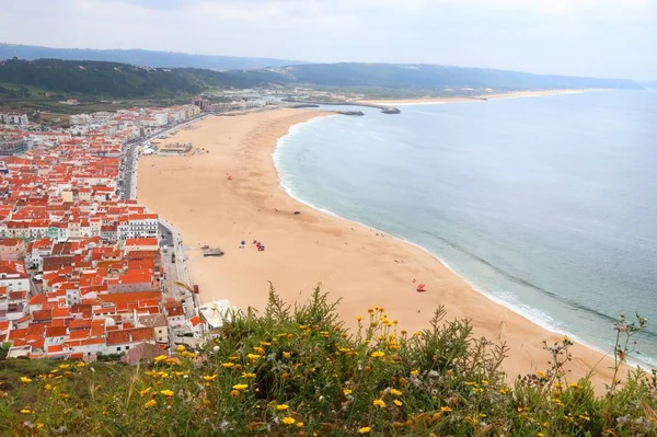 Pláž Nacistů Portugalsku Nacistické Město Pláž — Stock fotografie