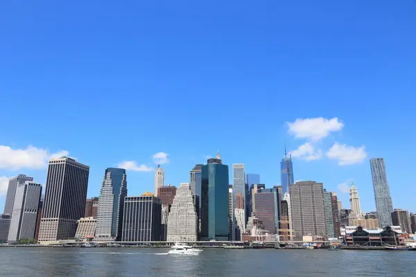 Panorama New Yorku Manhattanské Mrakodrapy Městské Panorama — Stock fotografie