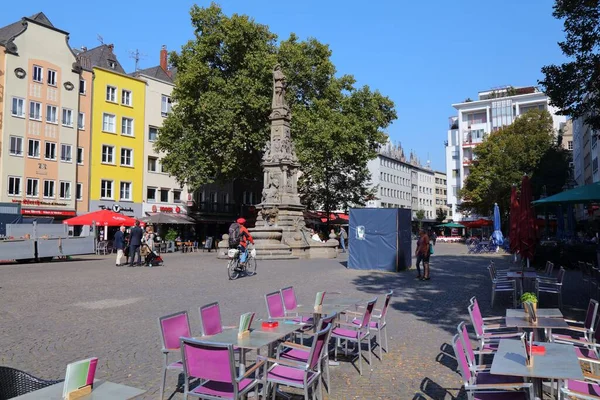 Colônia Alemanha Setembro 2020 Pessoas Visitam Praça Cidade Alter Markt — Fotografia de Stock