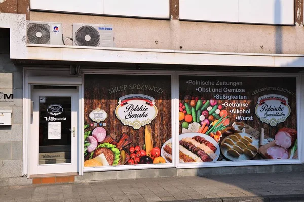 目击者 2020年9月16日 德国威滕市中心的波兰食品专卖店 波兰人民是德国第二大少数民族群体 — 图库照片