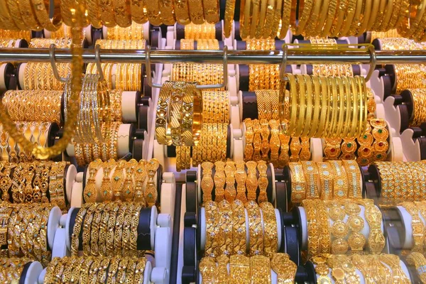 Dubai Gold Souk Mercado Del Oro Popular Mercado Mayorista Minorista — Foto de Stock