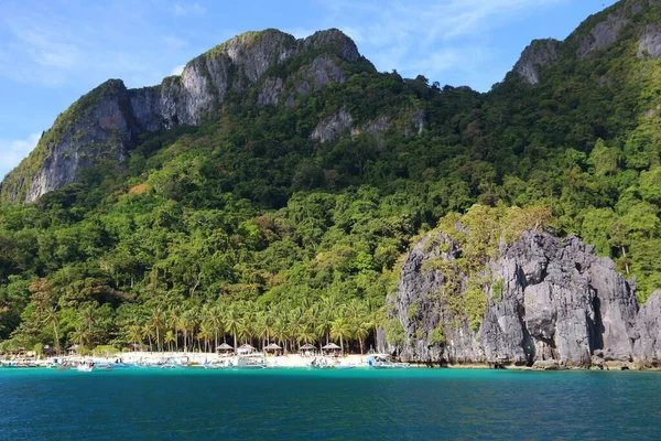 Beach Landscape Palawan Island Philippines Seven Commando Beach — Φωτογραφία Αρχείου