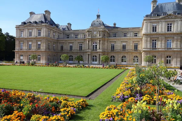 Luxembourg Palast Paris Franz Schöne Gärten — Stockfoto