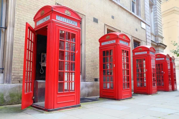 Telefoni Londra Londra Punti Riferimento Cabina Telefonica Rossa — Foto Stock