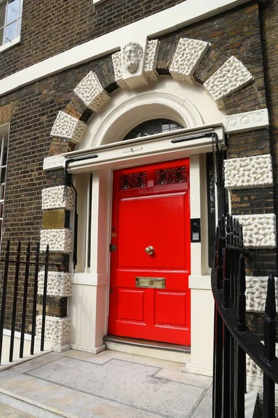 Arquitectura Londres Reino Unido Hermosa Puerta Principal Georgiana —  Fotos de Stock
