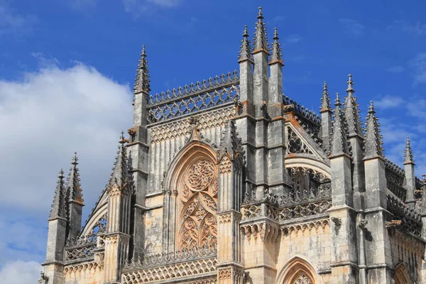 Het Klooster Van Batalha Middeleeuwse Gotische Kerk Portugal Unesco Werelderfgoed — Stockfoto