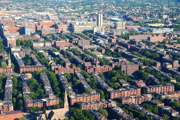 Boston South End Vista Aérea Distrito Residencial Perto Columbus Avenue — Fotografia de Stock