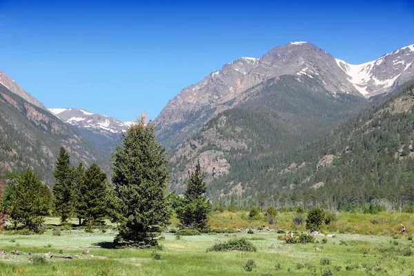 Nationaalpark Rocky Mountain Colorado Verenigde Staten Hoefijzer Park Vallei Met — Stockfoto