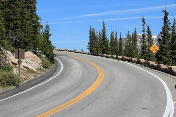 Rocky Mountain National Park Colorado Usa Winding Mountain Road — Stock Photo, Image
