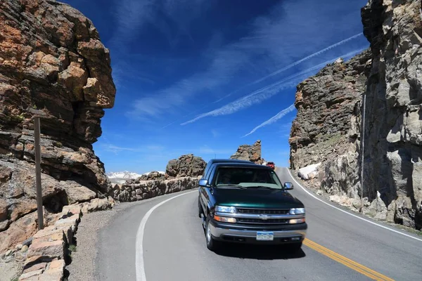 Rocky Mountains Usa June 2013 Driving Trail Ridge Road Rocky — Stok fotoğraf