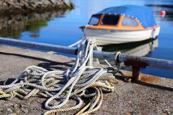 Noorse Kust Zomer Visserijtouw Het Eiland Karmoy — Stockfoto