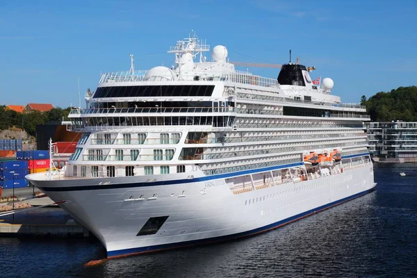 Kristiansand Norwegen Juli 2020 Kreuzfahrtschiff Viking Jupiter Hafen Von Kristiansand — Stockfoto