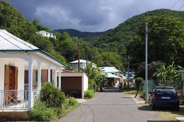 Deshaies Guadeloupe Typical Local Town Street Island Basse Terre —  Fotos de Stock