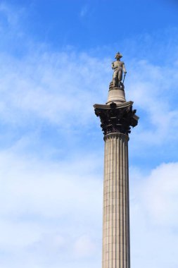 Nelson 's Column Trafalgar Meydanı, Londra, İngiltere.