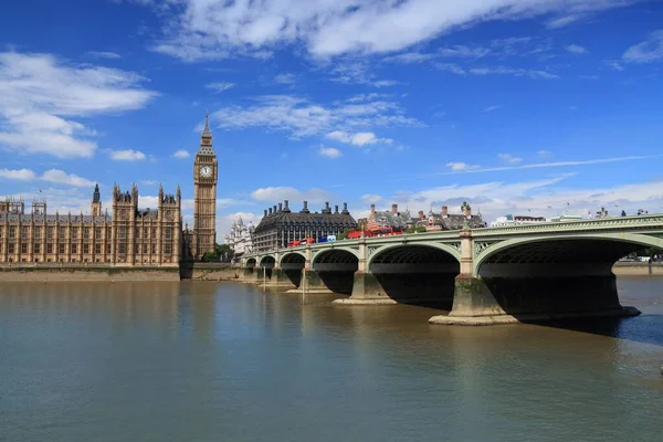 Londra Ngiltere Deki Westminster Sarayı Büyük Ben — Stok fotoğraf