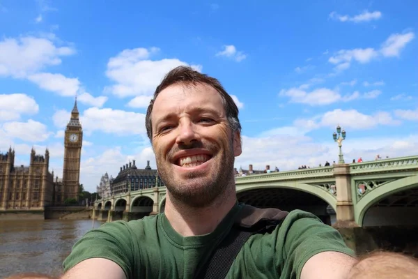 Selfie Con Parlamento Británico Londres Big Ben —  Fotos de Stock