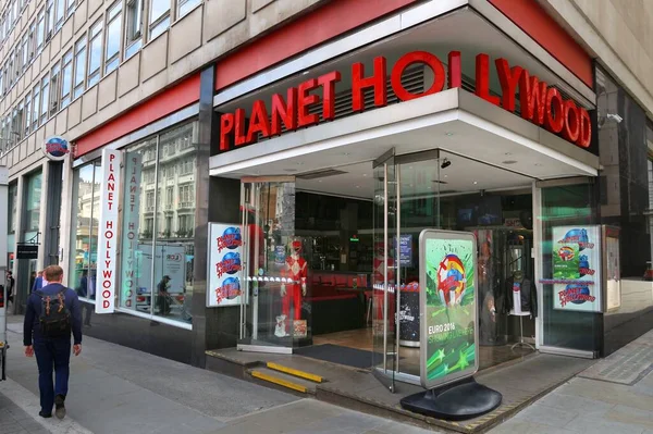 London Lipca 2016 Restauracja Planet Hollywood Londynie Słynna Hollywoodzka Sieć — Zdjęcie stockowe