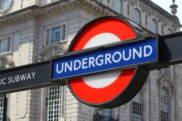 London July 2016 London Underground Station Sign London London Underground — Stock Photo, Image