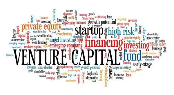 Venture Capital Concept Venture Investing Word Cloud Sign — Stock Photo, Image