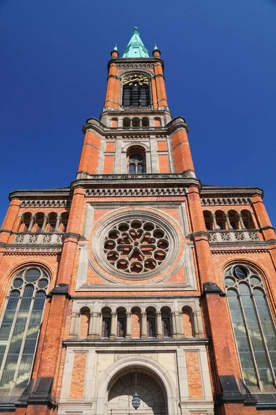 Церковь Святого Иоанна Йоханнескирхе Дюссельдорфе Германия — стоковое фото