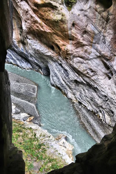 Taroko Nemzeti Park Tajvanon Yanzikou Fecske Grotto Nyomvonal Kanyon Nézet — Stock Fotó