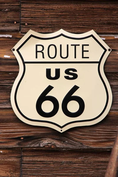 アリゾナ州 アメリカ合衆国 有名なルート66の標識 — ストック写真