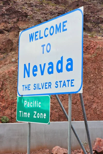 Witamy Nevadzie Granicy Stanu Arizona Nevada — Zdjęcie stockowe