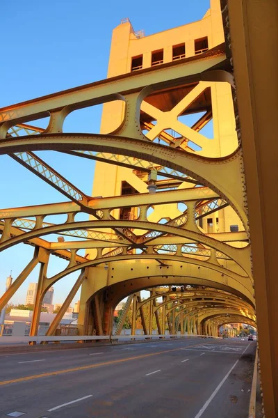 Tower Bridge Infrastrutture Sacramento California Usa — Foto Stock