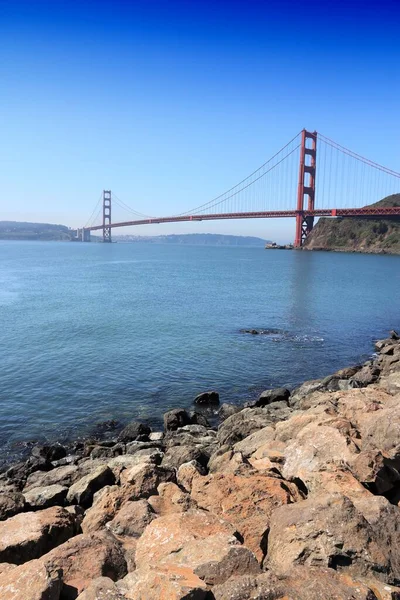 Мост Золотые Ворота Сан Франциско Калифорния Сша Солнечный День — стоковое фото