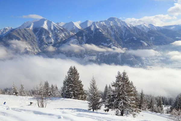 Österrike Skida Bad Hofgastein Skidanläggning Höga Tauern Hohe Tauern Bergskedjan — Stockfoto