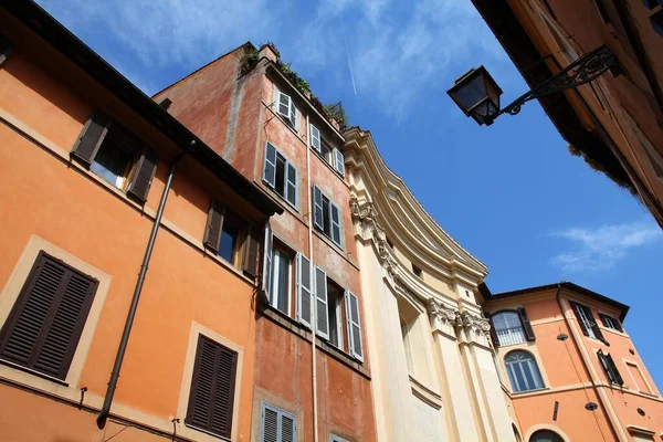 Vista Rua Arquitetura Mediterrânea Roma Itália — Fotografia de Stock