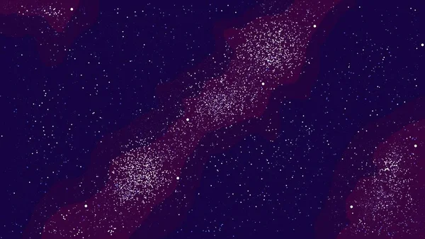 星空ベクトル 銀河や星雲を背景にした夜の星 — ストックベクタ