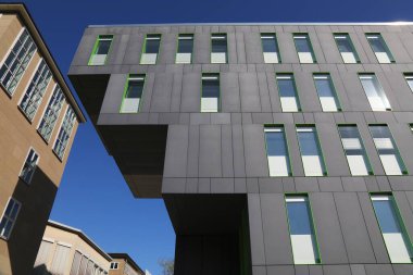 COLOGNE, Almanya - 21 Eylül 2020: Köln Üniversitesi Binaları, Almanya. 1388 yılında kurulan üniversite, Avrupa 'nın en eski eğitim kurumlarından biridir..