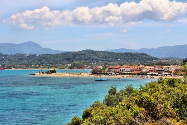 Sidari Auf Der Insel Korfu Griechenland Stadtbild Und Strand — Stockfoto