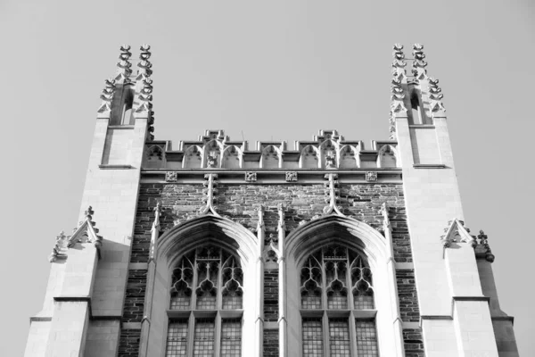 Brown Memorial Tower of Union Theological Seminary in New York. Morningside Heights landmark.