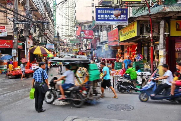 Manila Philippinen November 2017 Menschen Besuchen Chinatown Manila Philippinen Metro — Stockfoto