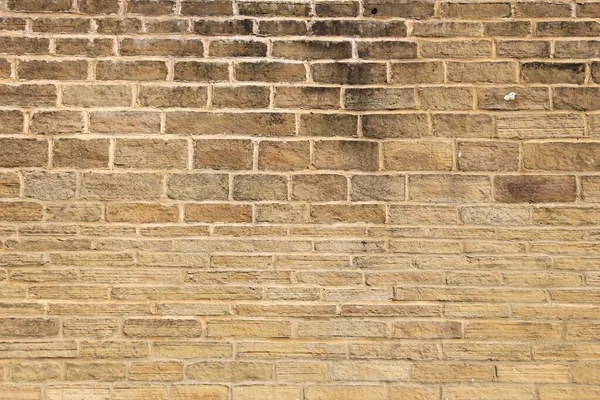 Żółta Ceglana Ściana Tło Struktura Powierzchni Architektonicznej — Zdjęcie stockowe