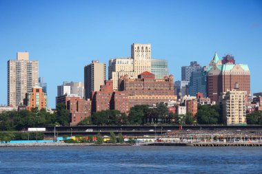 Brooklyn silueti. New York 'un simgeleri. New York mimarisi.