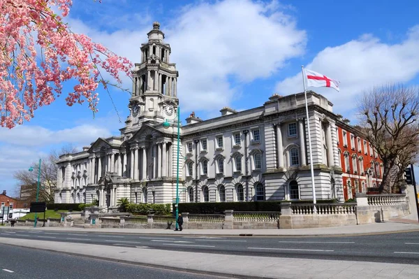 Stockport Town North West England Частина Великого Манчестера Ратуша — стокове фото