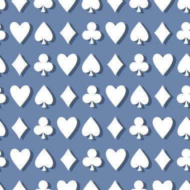 Vektör poker kusursuz tasarım. Kumarhane masası kumaş dokusu. Mavi beyaz poker dokusu.
