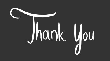 Teşekkür ederim - el yazısı işareti. Teşekkür ederim..