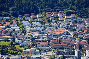 Bergen şehri, Norveç. Bergen 'in yerleşim bölgesi - Solheim.