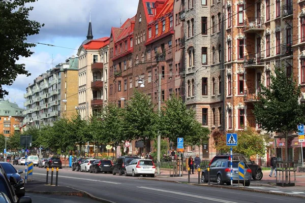Gothenburg Sweden Αυγούστου 2018 Άνθρωποι Επισκέπτονται Την Οδό Linnegatan Στο — Φωτογραφία Αρχείου
