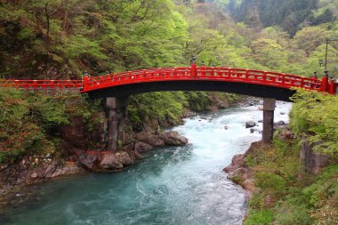 Nikko Köprüsü, Japonya. Futarasan Tapınağı Parkı.