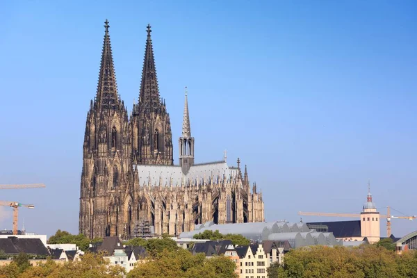 Punkt Orientacyjny Kolonii Niemcy Lista Światowego Dziedzictwa Unesco Niemczech Katedra — Zdjęcie stockowe
