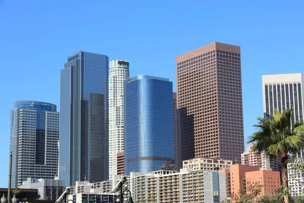 Skyline Von Los Angeles Stadtsilhouette Von — Stockfoto