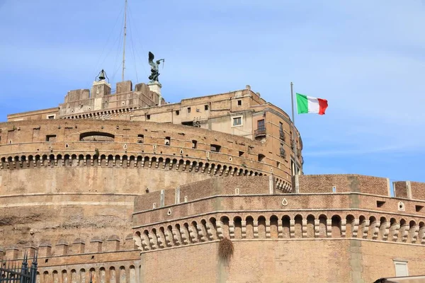 Ρώμη Ορόσημο Ιταλία Αρχιτεκτονική Του Κάστρου Του Αγίου Αγγέλου Ιταλική — Φωτογραφία Αρχείου