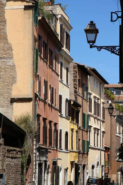 Roma Nın Trastevere Ilçesi Rione Trastevere Roma Sokakları Talya — Stok fotoğraf