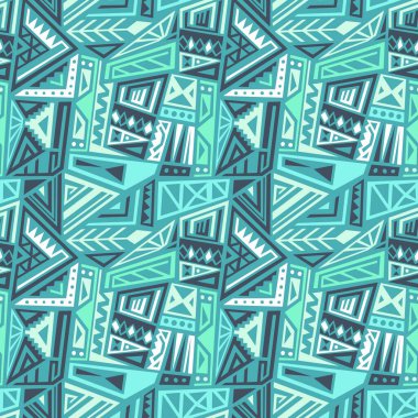 Boho dokusu. Boho tarzı moda modeli. Tekstil tasarımı İnka kabilesi deseni.